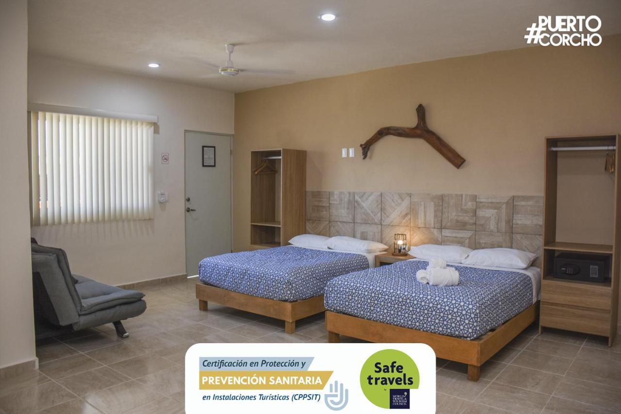 Hotel Puerto Corcho Puerto Morelos Buitenkant foto