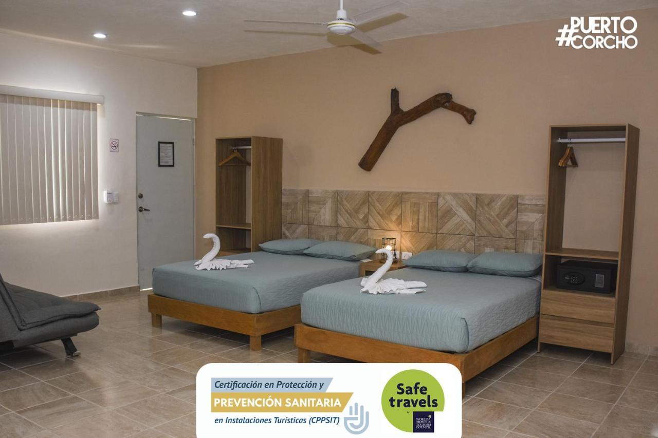 Hotel Puerto Corcho Puerto Morelos Buitenkant foto